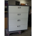 Grey / Beige 4 Drawer Lateral Filing Cabinet Grey / Beige 4 Drawer Lateral Filing Cabinet